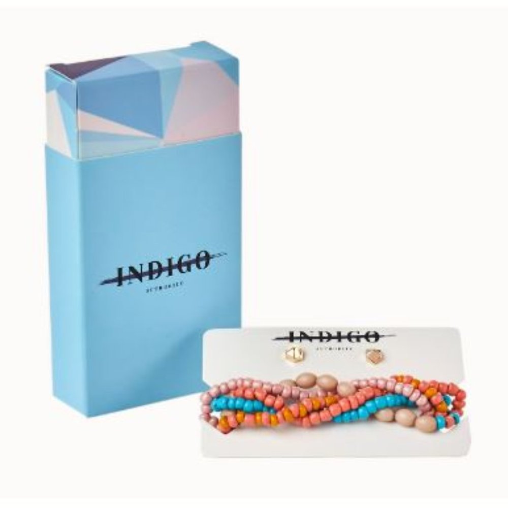 Indigo Authority Monarch Pastel Bracelet + Earring Set